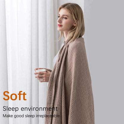 150-200CM 100% Cotton Home Blanket brown