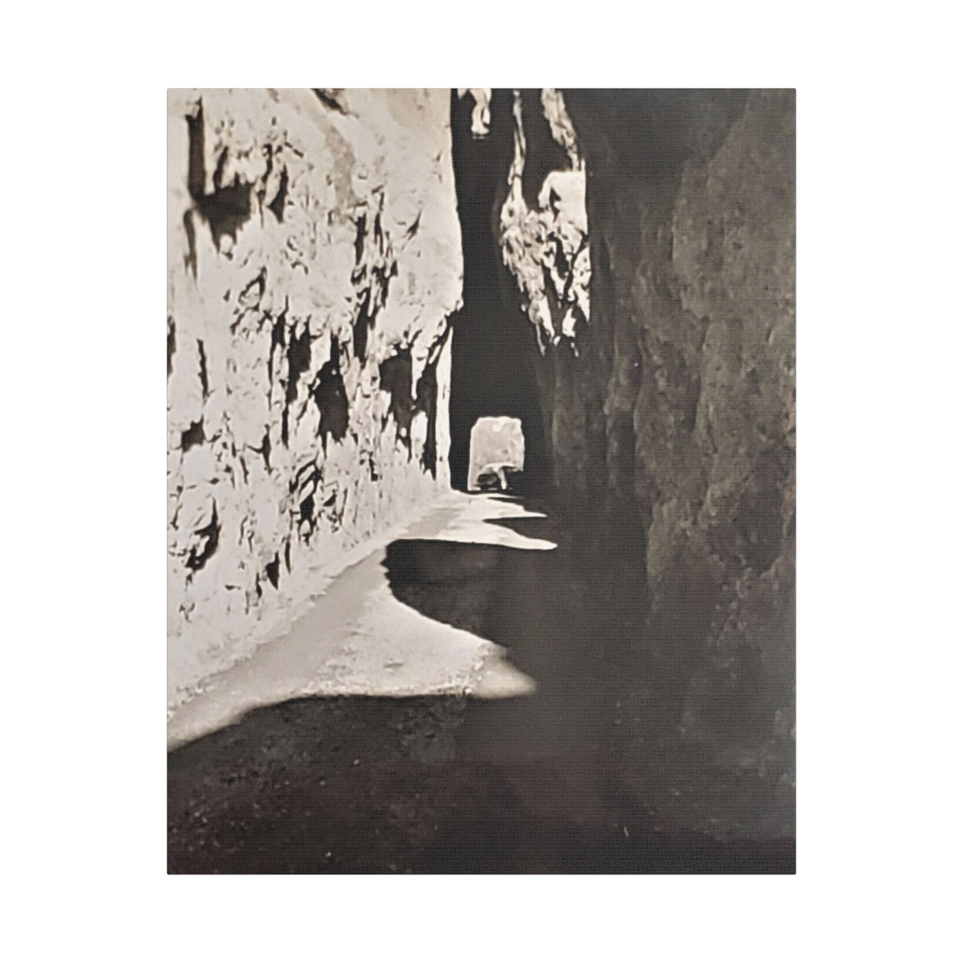 Tunnel at The Needles Satin Canvas Stretched