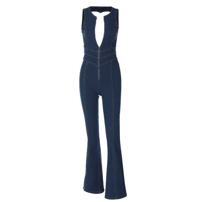 Denim Jumpsuit - - one piece