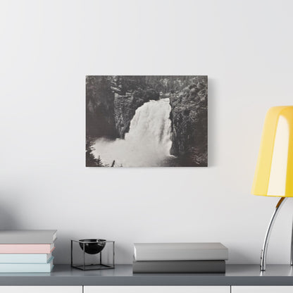 Upper Falls Yellowstone Satin Canvas Stretched
