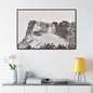 Black Hills Mount Rushmore Gallery Canvas Wraps Horizontal Frame 48″ x 32″ Walnut 1.25"