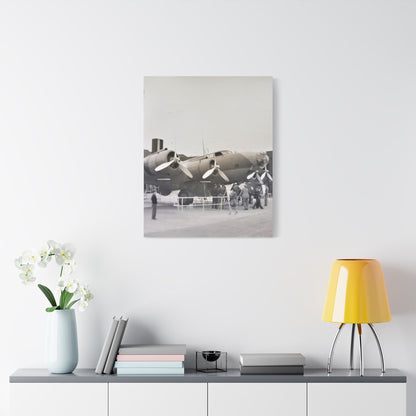 Boeing B-17 Bomber Satin Canvas Stretched 24" x 30" (Vertical) 1.5"