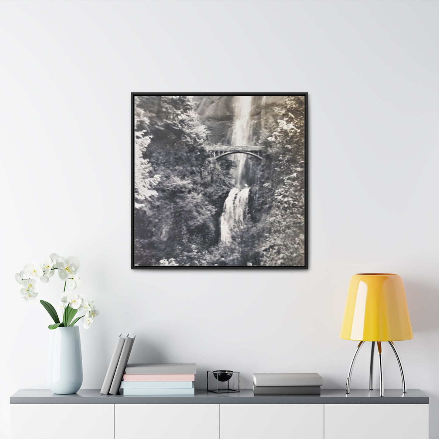 Multnomah Falls Oregon Gallery Canvas Wraps, Square Frame