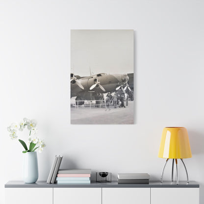 Boeing B-17 Bomber Satin Canvas Stretched 24″ x 36″ (Vertical) 1.5"