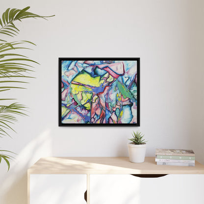 Alien Abstract Colorful Framed Canvas Art - Kia Day Design