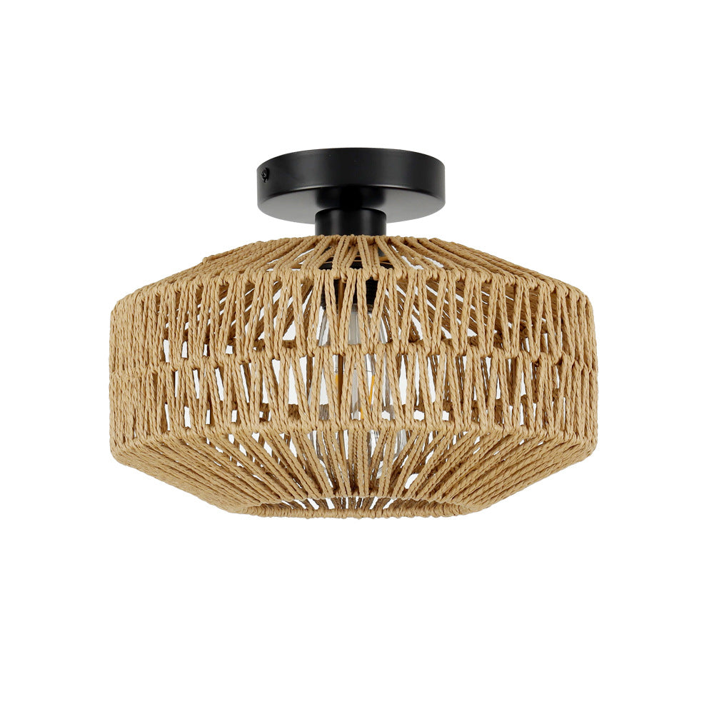 Amazon Rattan Ceiling Light Vintage Style - - light