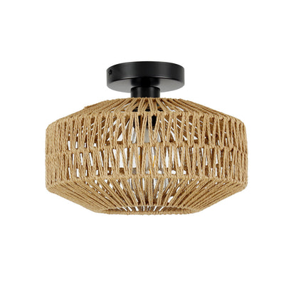 Amazon Rattan Ceiling Light Vintage Style - - light