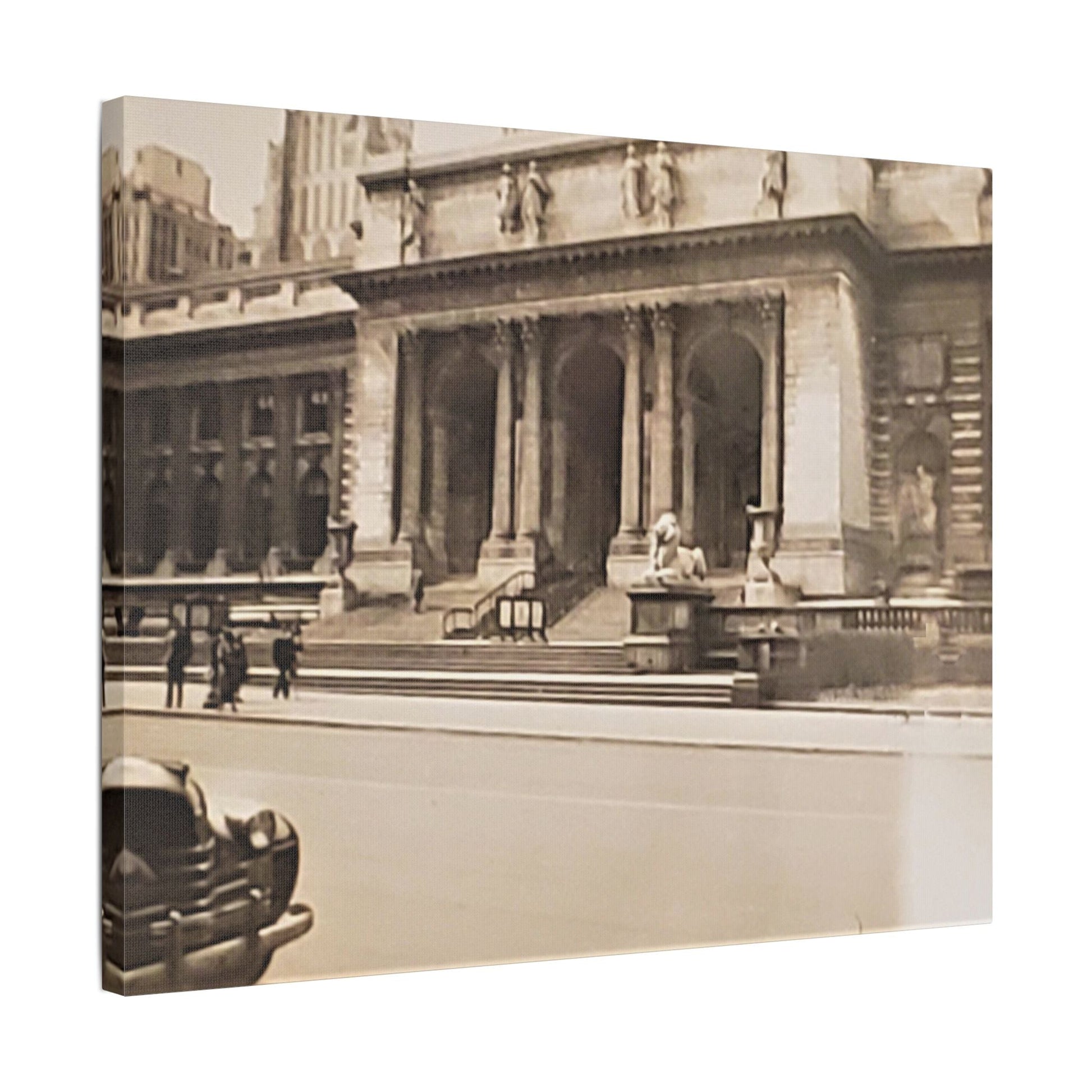 New York Public Library Satin Canvas Stretched