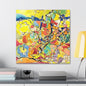 Yellow Abstract Canvas Gallery Wraps 24″ x 24″ 1.25"