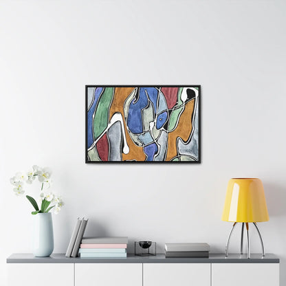 Blue Girl Gallery Canvas Wraps Horizontal Frame