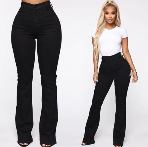 Chic High-Rise Plus Jeans - - Women's Fashion - Women's Clothing - Bottoms - Jeans