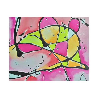 Pink Mouse Satin Canvas, Stretched 30" x 24" (Horizontal) 1.5"