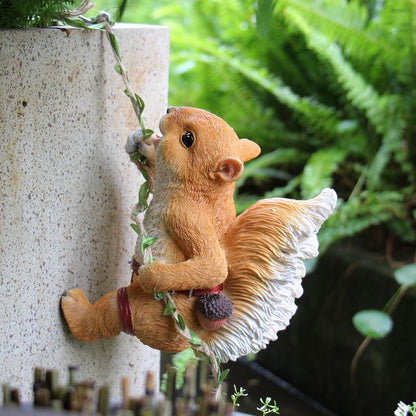 Enchanted Garden Climbers Featuring Squirrels - - yard decoration