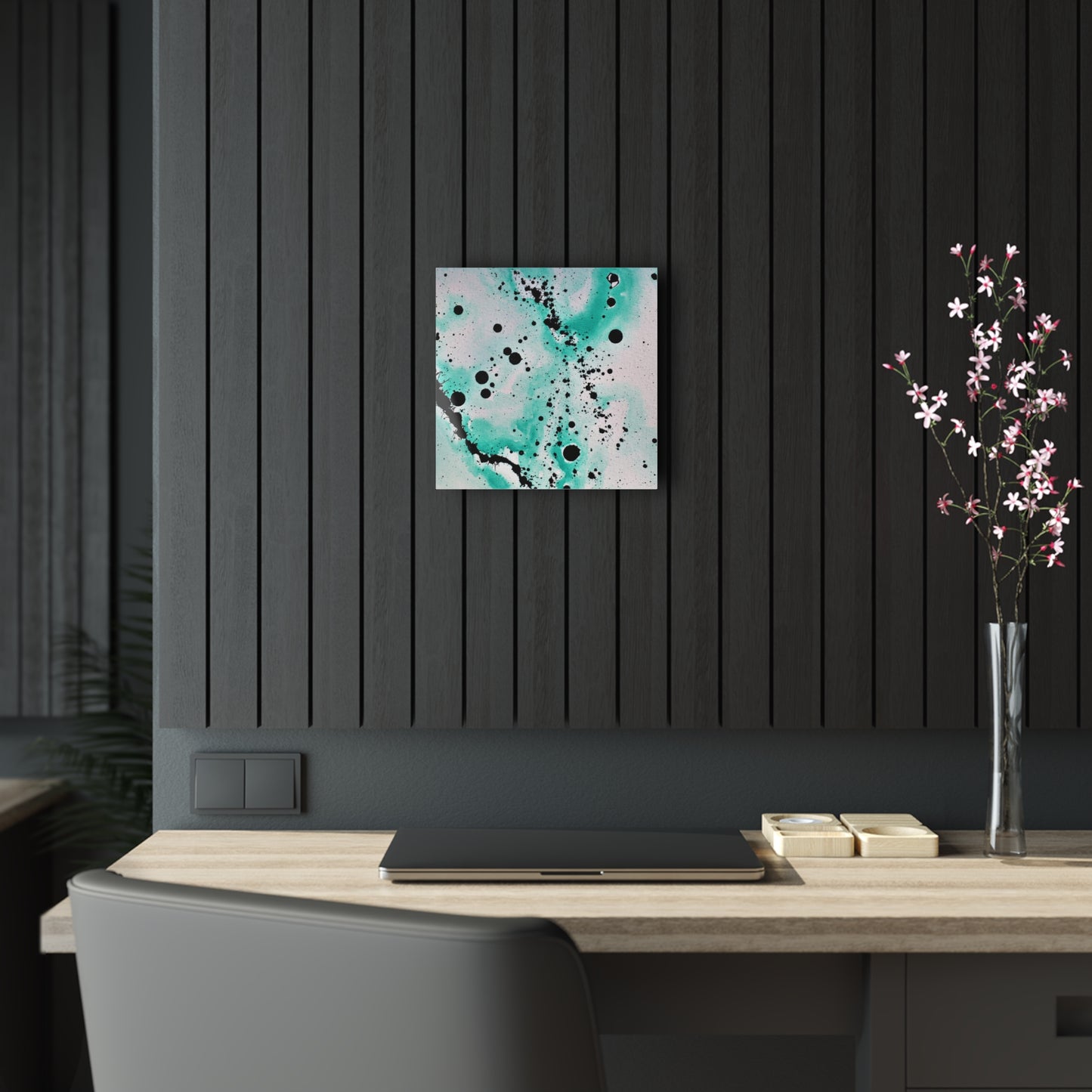 Teal Burst Acrylic Prints