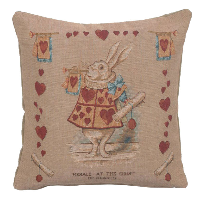 Heart Rabbit Alice In Wonderland I French Cushion - - Tapestry