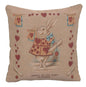Heart Rabbit Alice In Wonderland I French Cushion - - Tapestry