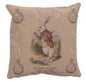 The Late Rabbit Alice In Wonderland I French Cushion - - Tapestry