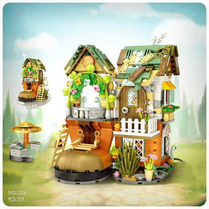 Mini Street View Bee Shop Building Blocks Toy Kia Day Design