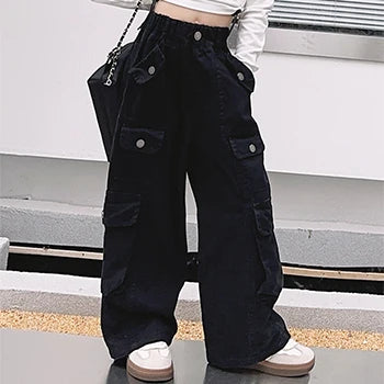 Kids Cargo Pants black