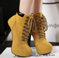 Cross Strap Stiletto Martin Boots