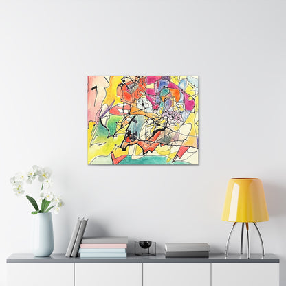 Colorful Abstract Canvas Gallery Wraps 30″ x 24″ 1.25"