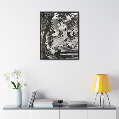 Eagles Nest Rock Yellowstone Gallery Canvas Wraps Vertical Frame 24″ x 30″ 1.25" Black
