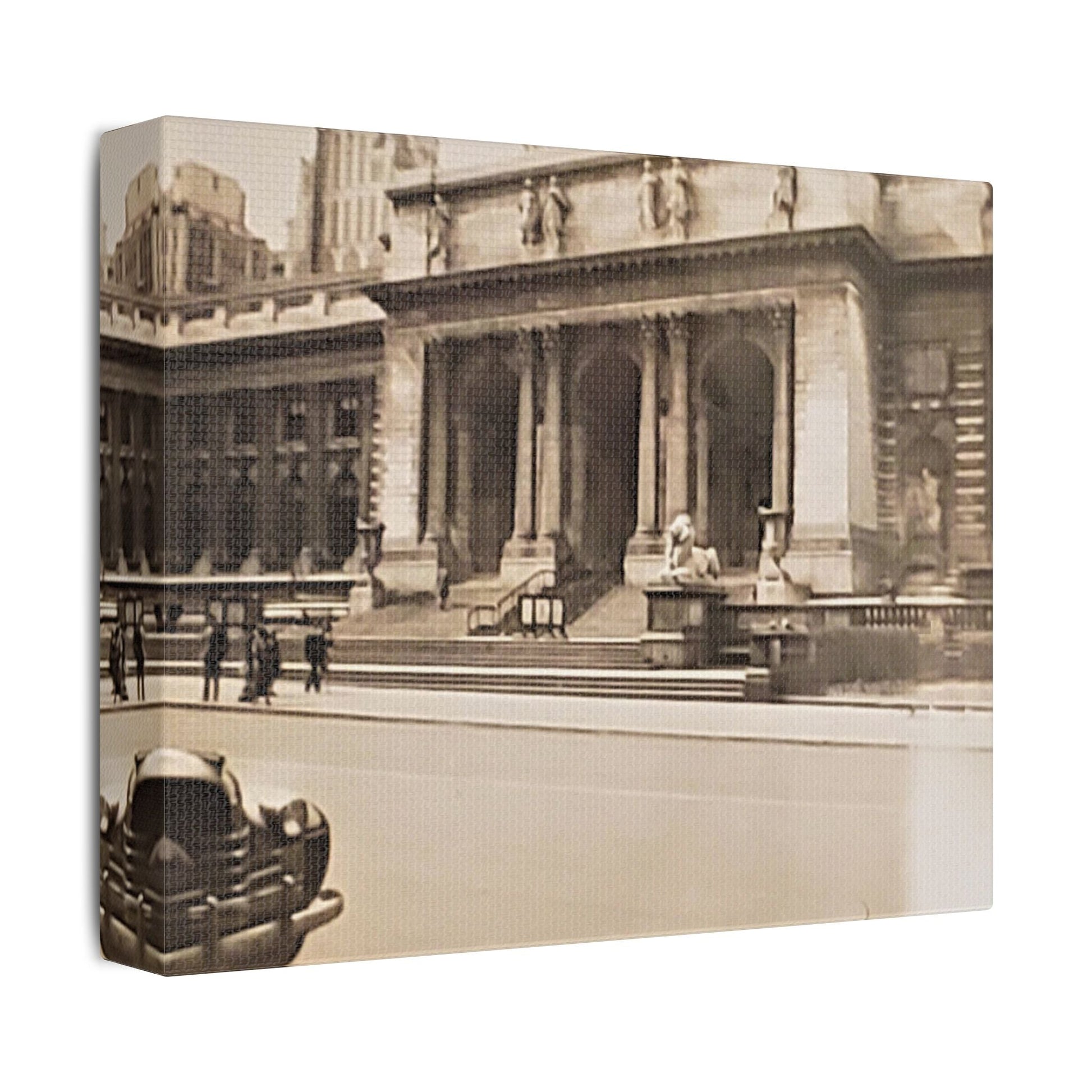 New York Public Library Satin Canvas Stretched