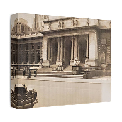 New York Public Library Satin Canvas Stretched