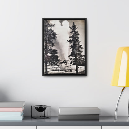 Castle Geyser Yellowstone Gallery Canvas Wraps Vertical Frame 12″ x 16″ Premium Gallery Wraps (1.25″) Black