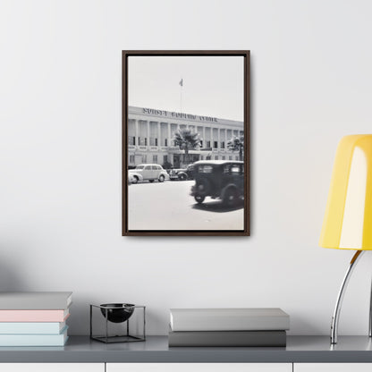Sunset Bowling Center Largest in U.S 1939 Gallery Canvas Wraps Vertical Frame 12″ x 18″ Premium Gallery Wraps (1.25″) Walnut
