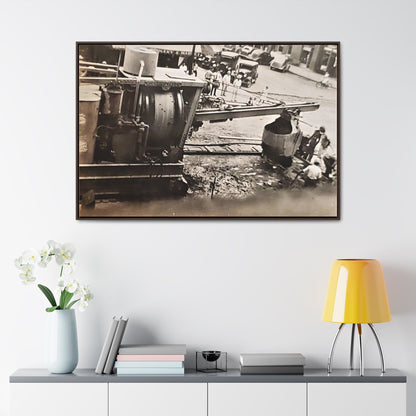 Concrete Worker Gallery Canvas Wraps Horizontal Frame 48″ x 32″ Walnut Premium Gallery Wraps (1.25″)