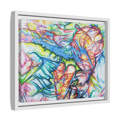 Multi-Color Abstract Framed Canvas Art Print - Kia Day Design