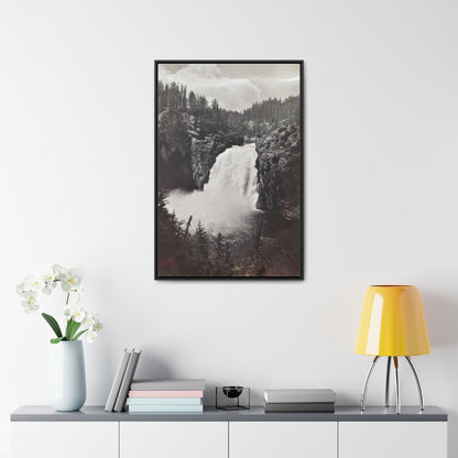 Upper Falls Yellowstone Gallery Canvas Wraps Vertical Frame 24″ x 36″ Premium Gallery Wraps (1.25″) Black