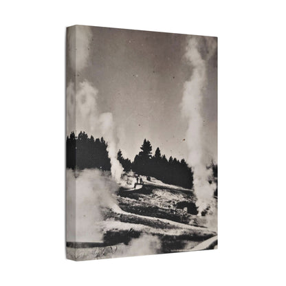 Norris Geyser Yellowstone Satin Canvas Stretched
