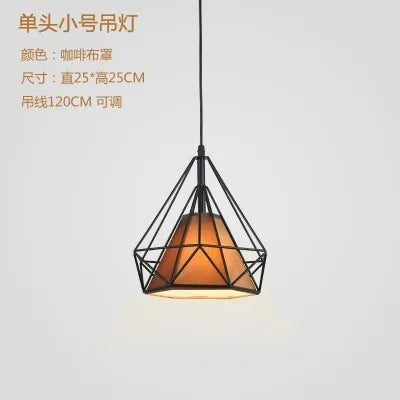 Iron Geometric Shaped Individual Industrial Pendant Light