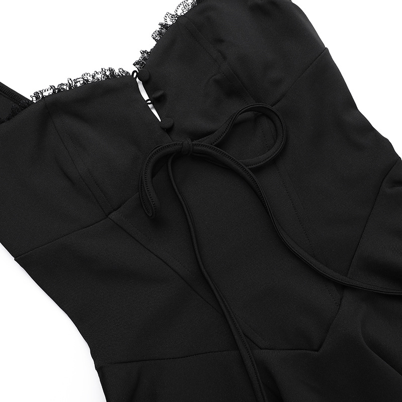 Retro Glam High-Slit Dress - - dress