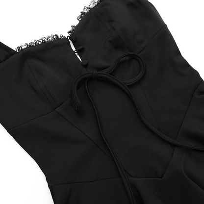 Retro Glam High-Slit Dress - - dress