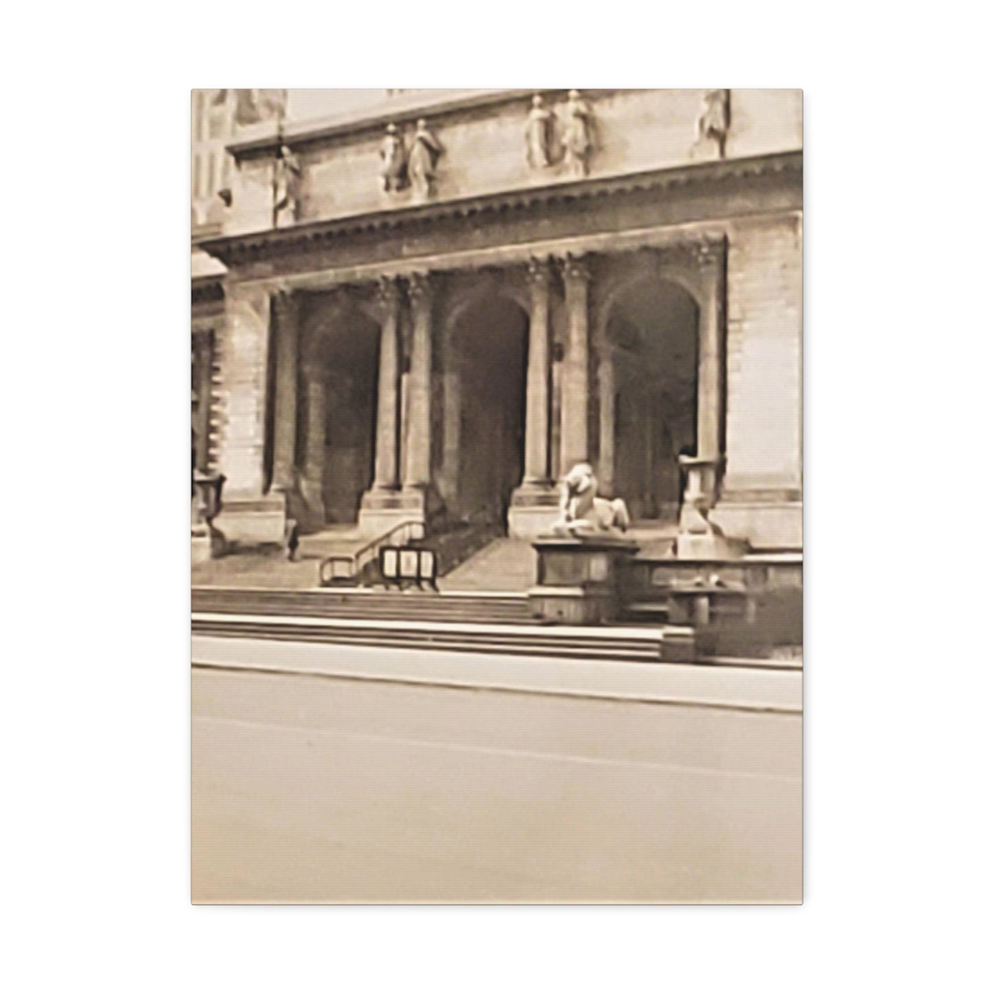 New York Public Library Stretched Canvas