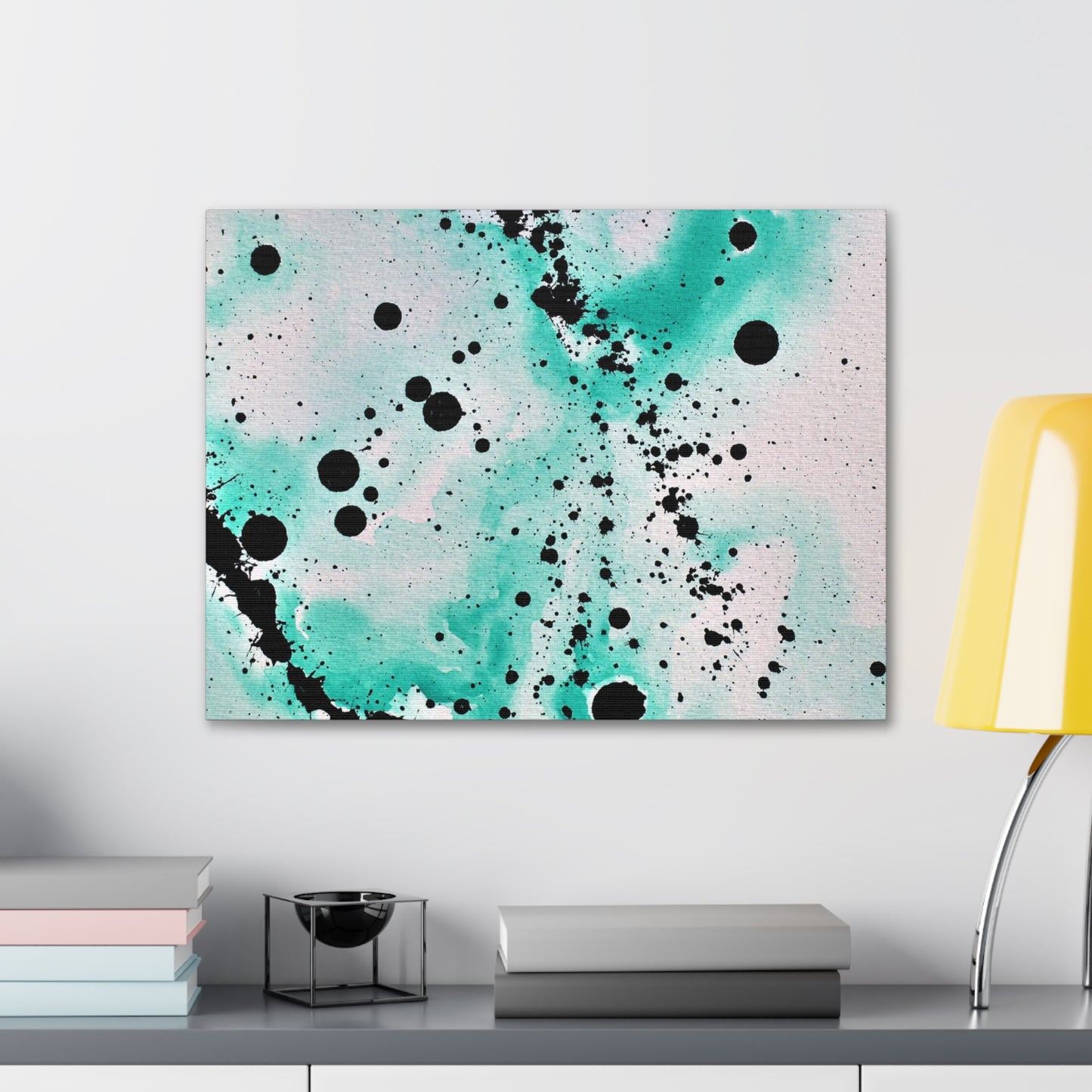 Teal Burst Canvas Gallery Wraps