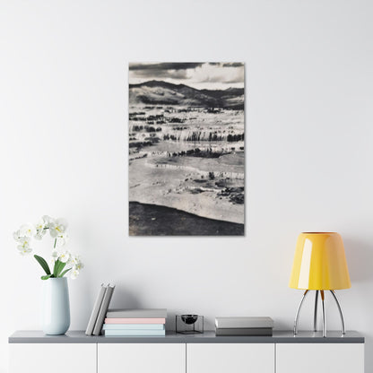 Springs at top of Jupiter Terrace Yellowstone Canvas Gallery Wraps 24″ x 36″ 1.25"