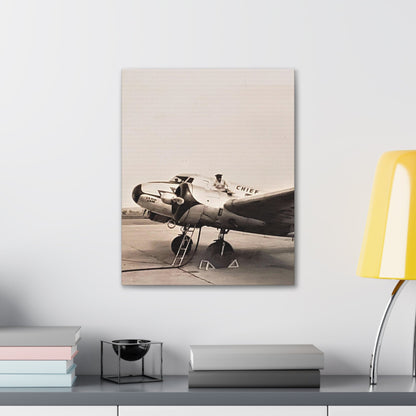 Refueling Mid-Contintent Chief Line Omaha Airport 1939 Canvas Gallery Wraps 16″ x 20″ 1.25"