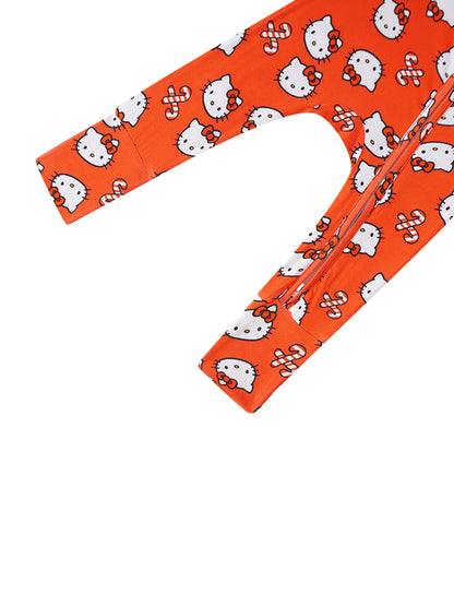 PoshTOT Sanrio Hello Kitty Red Bamboo Baby Convertible Zippy Romper - - Zippy Romper