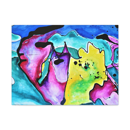 Cat Dog Stretched Canvas 1.5" 24″ x 18″