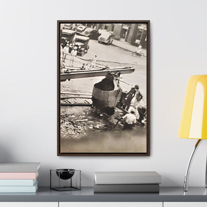 Concrete Worker Gallery Canvas Wraps Vertical Frame 16″ x 24″ Premium Gallery Wraps (1.25″) Walnut