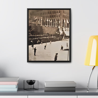 Rockefeller Plaza Easter 1945 Gallery Canvas Wraps Vertical Frame 16″ x 20″ 1.25" Black