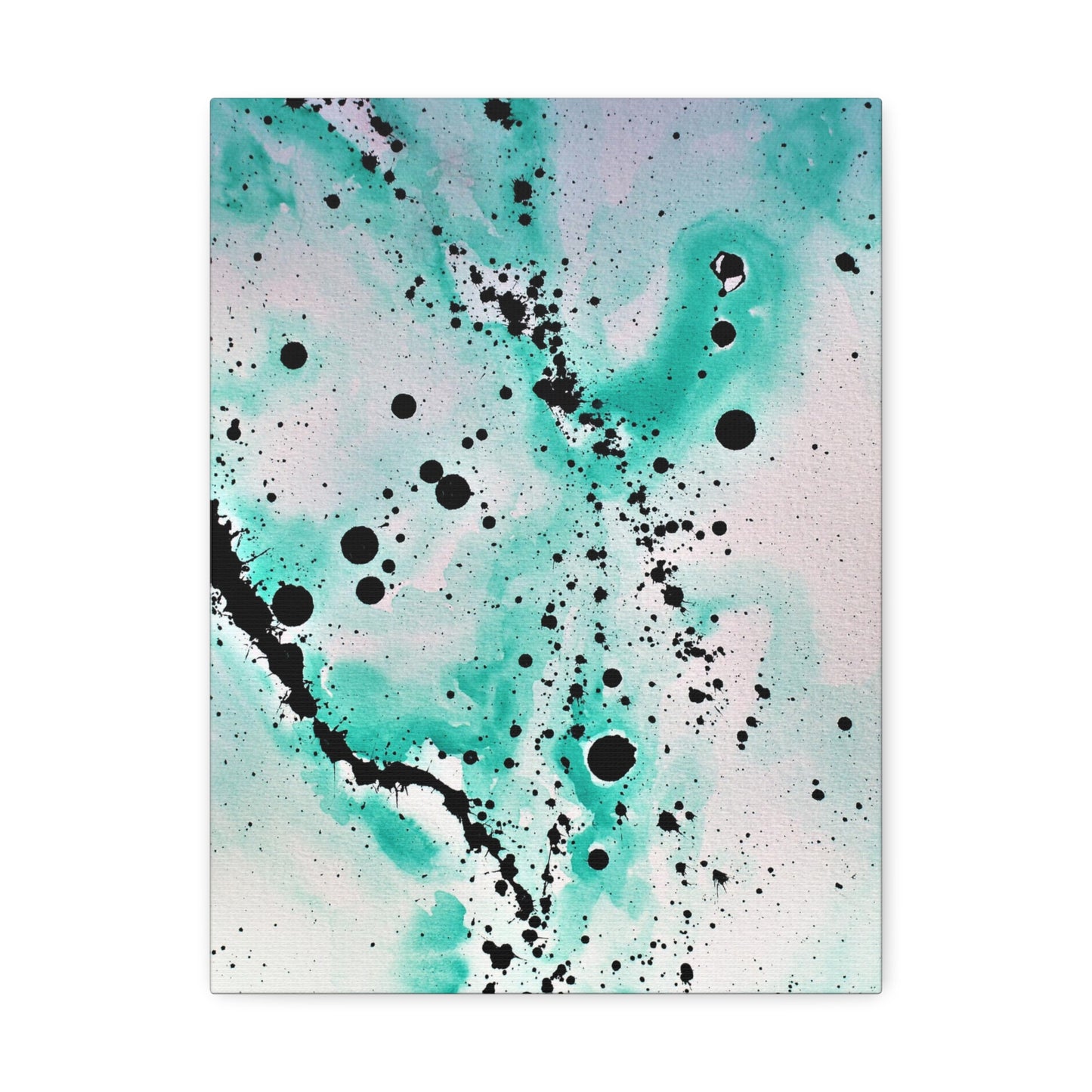 Teal Burst Stretched Canvas