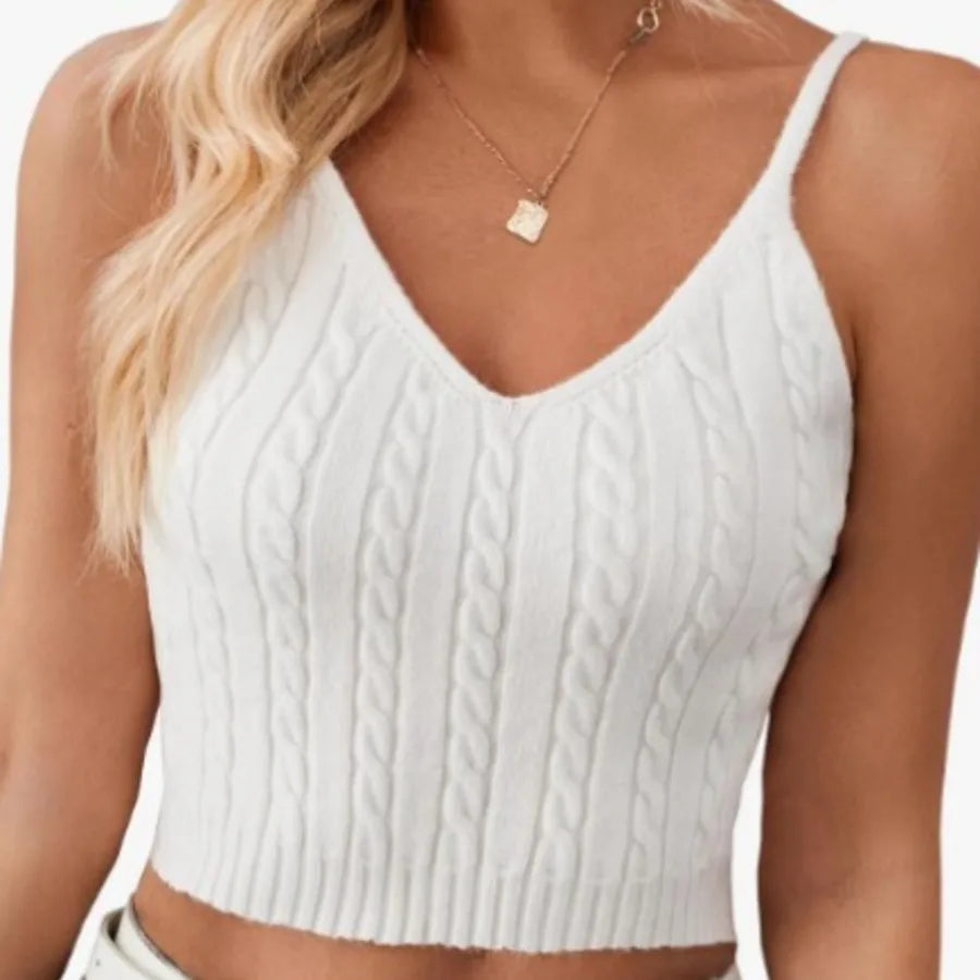 Striped Lace Up Backless Women's Camisole Tank Top