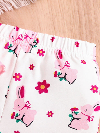 Children's Ruffle Hem Tank Top with Flare Pants and Headband Set- Shopimist- {{Product type}}