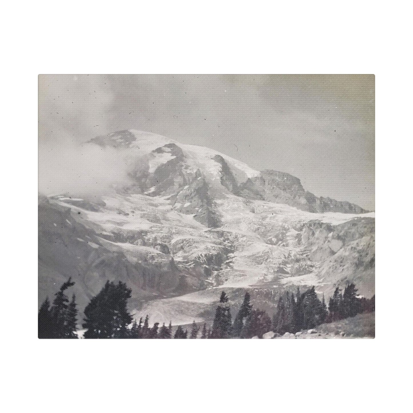 Mount Rainier Satin Canvas, Stretched