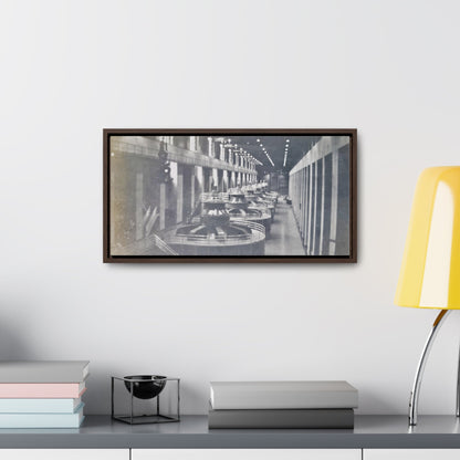 Boulder Dam Powerhouse Gallery Canvas Wraps Horizontal Frame 20″ x 10″ Walnut 1.25"